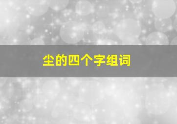 尘的四个字组词