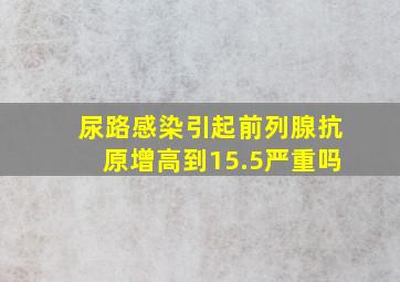 尿路感染引起前列腺抗原增高到15.5严重吗