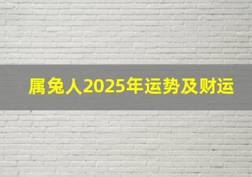 属兔人2025年运势及财运