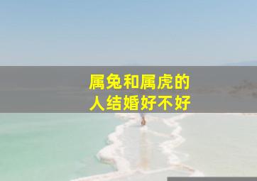 属兔和属虎的人结婚好不好