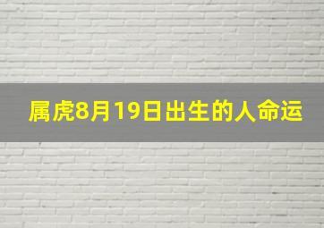 属虎8月19日出生的人命运