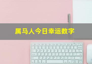 属马人今日幸运数字