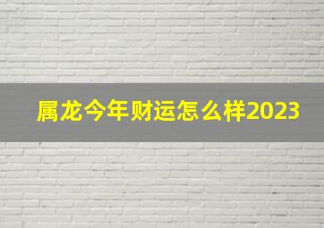 属龙今年财运怎么样2023