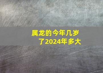 属龙的今年几岁了2024年多大