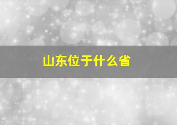 山东位于什么省