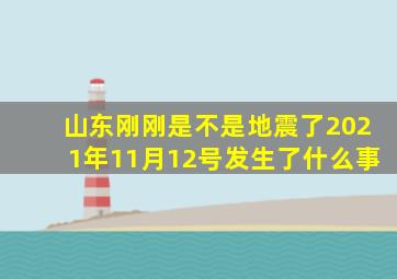 山东刚刚是不是地震了2021年11月12号发生了什么事