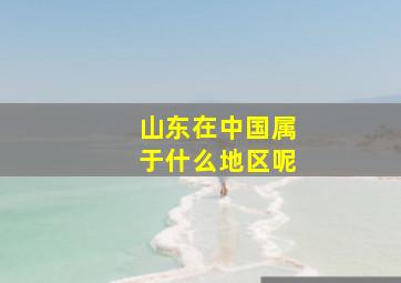 山东在中国属于什么地区呢