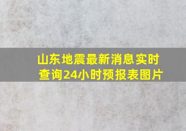 山东地震最新消息实时查询24小时预报表图片