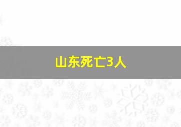 山东死亡3人