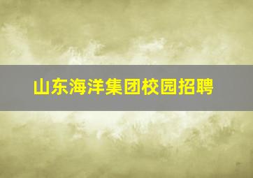 山东海洋集团校园招聘