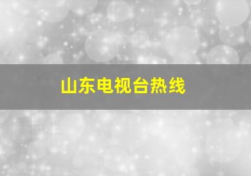 山东电视台热线