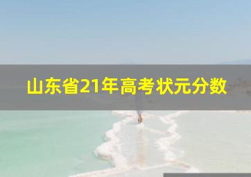 山东省21年高考状元分数