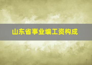 山东省事业编工资构成