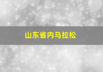 山东省内马拉松