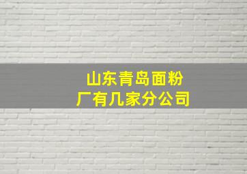 山东青岛面粉厂有几家分公司