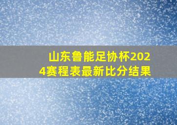 山东鲁能足协杯2024赛程表最新比分结果