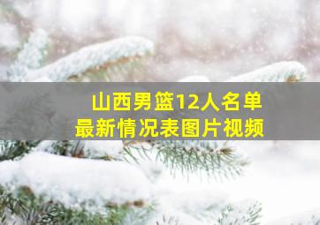 山西男篮12人名单最新情况表图片视频