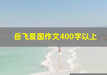 岳飞爱国作文400字以上