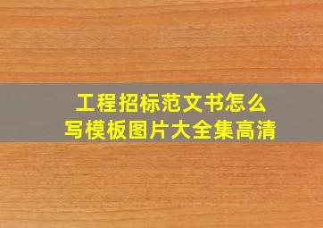 工程招标范文书怎么写模板图片大全集高清