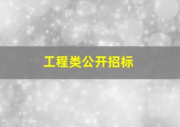 工程类公开招标