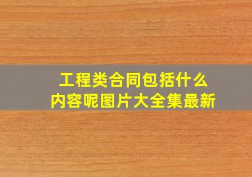 工程类合同包括什么内容呢图片大全集最新