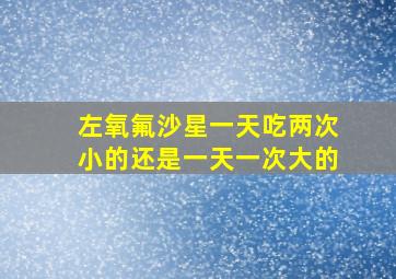 左氧氟沙星一天吃两次小的还是一天一次大的