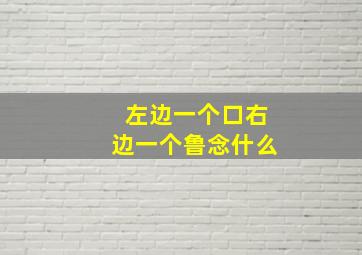 左边一个口右边一个鲁念什么