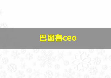 巴图鲁ceo