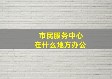 市民服务中心在什么地方办公