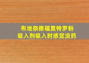 布地奈德福莫特罗粉吸入剂吸入时感觉没药