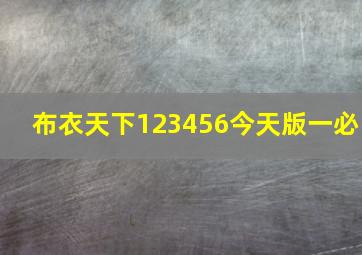 布衣天下123456今天版一必