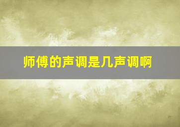 师傅的声调是几声调啊