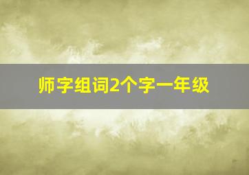 师字组词2个字一年级