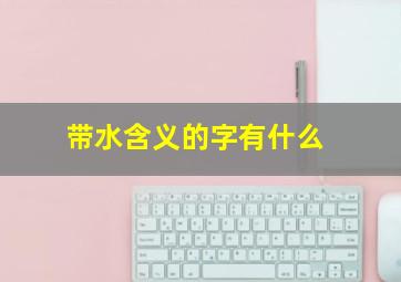 带水含义的字有什么