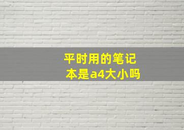 平时用的笔记本是a4大小吗