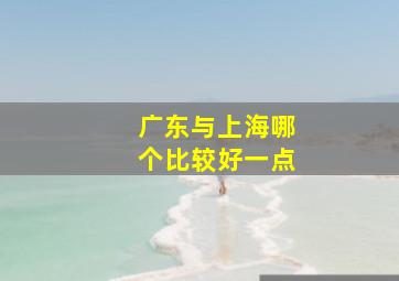 广东与上海哪个比较好一点