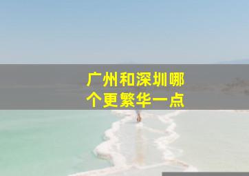 广州和深圳哪个更繁华一点