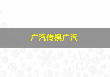 广汽传祺广汽