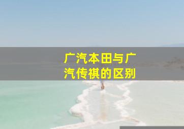 广汽本田与广汽传祺的区别