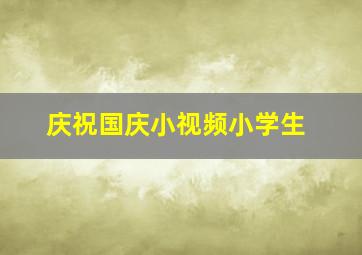 庆祝国庆小视频小学生