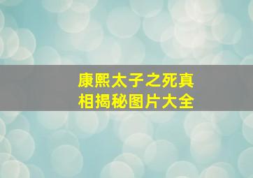 康熙太子之死真相揭秘图片大全