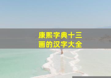 康熙字典十三画的汉字大全