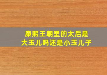 康熙王朝里的太后是大玉儿吗还是小玉儿子