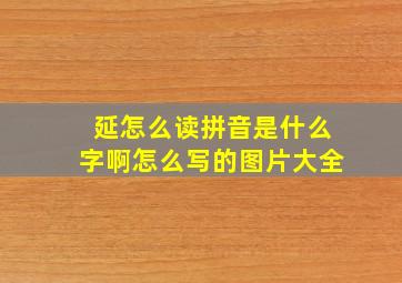 延怎么读拼音是什么字啊怎么写的图片大全