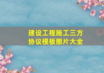 建设工程施工三方协议模板图片大全