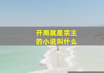 开局就是宗主的小说叫什么