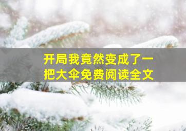 开局我竟然变成了一把大伞免费阅读全文