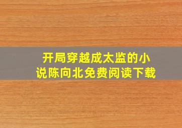 开局穿越成太监的小说陈向北免费阅读下载