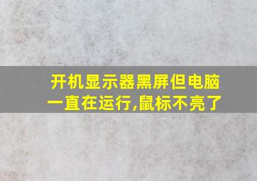 开机显示器黑屏但电脑一直在运行,鼠标不亮了