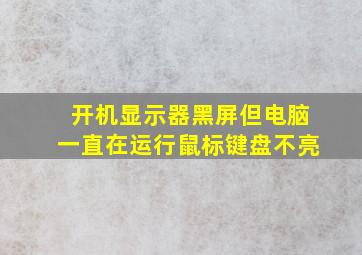 开机显示器黑屏但电脑一直在运行鼠标键盘不亮